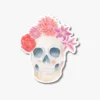 Watercolor Helloween Catrina with Flowers Vinyl Sticker