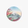 Watercolor Mount Fuji Sticker for laptop on white background