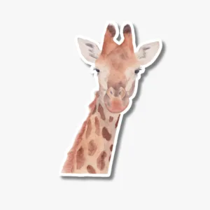 Giraffe vinyl sticker on a car