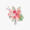 Watercolor wildflower bouquet clear sticker on white background