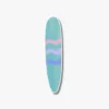 Turquoise Surfboard Woman Holiday Vinyl Sticker on Car