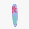 Blue Hibiscus Surfboard Holiday Vinyl Sticker on Car