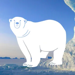 Handcrafted polar bear vinyl decal