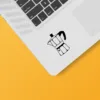 Handcrafted Coffee Maker Decal Sticker on Laptop
