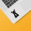 Handcrafted Cute Bulldog Decal Sticker on Laptop