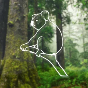 Handcrafted Koala Car Decal Sticker