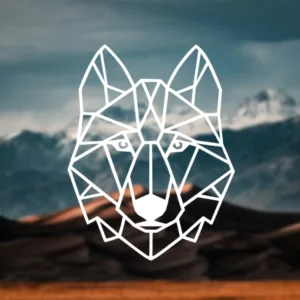 Handcrafted Wolf Car Decal Sticker