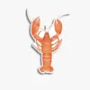 Waterproof orange lobster sticker decal with vibrant details.