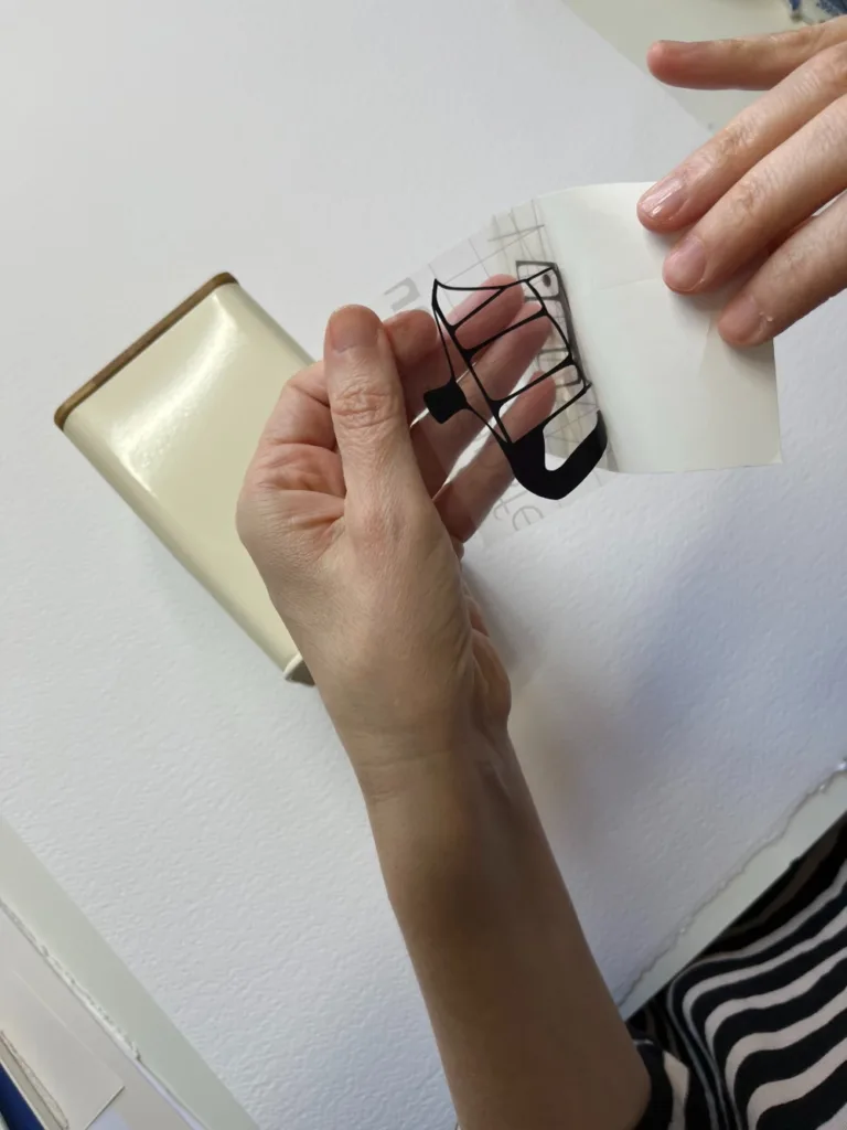 Peel off the backing decal. How to apply vinyl decal.