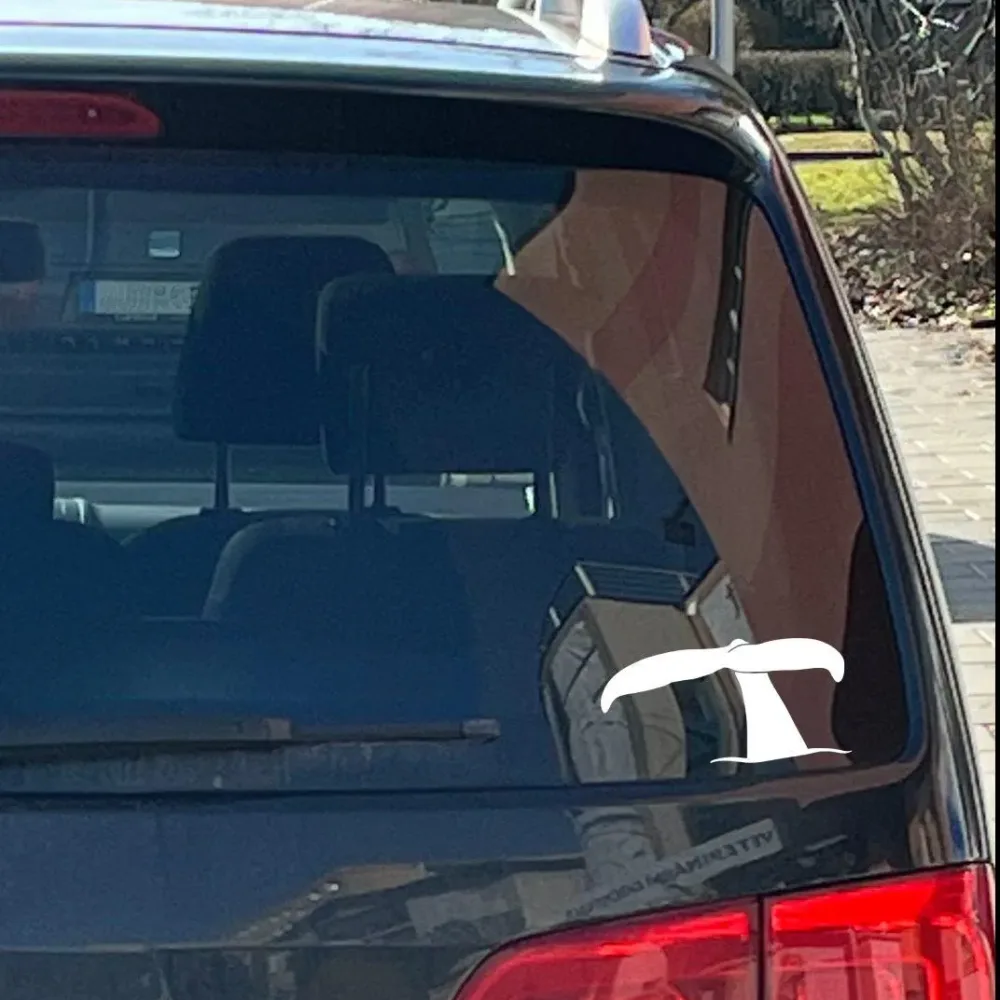 Whale Fluke Car Decal on Car